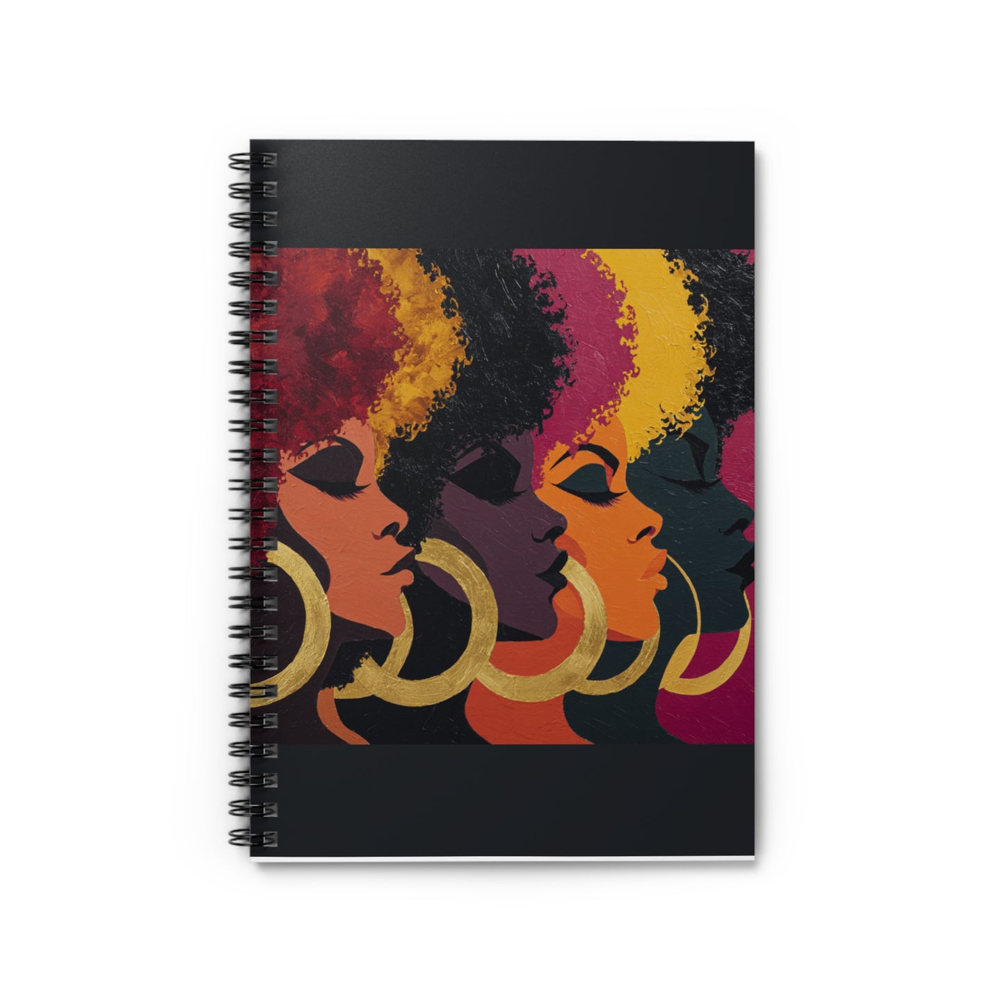Afro Radiance Spiral Notebook – Bold Empowerment Edition