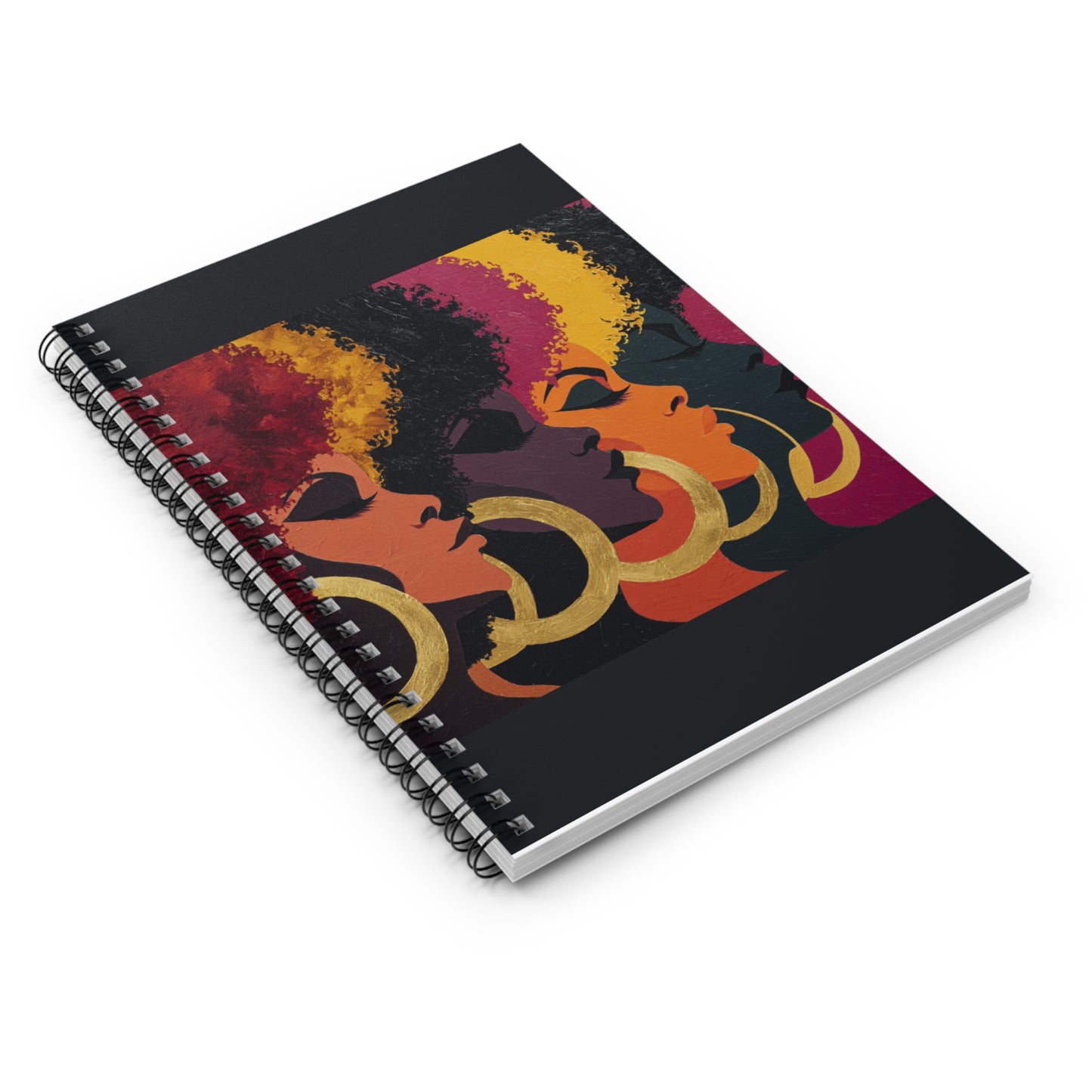 Afro Radiance Spiral Notebook – Bold Empowerment Edition