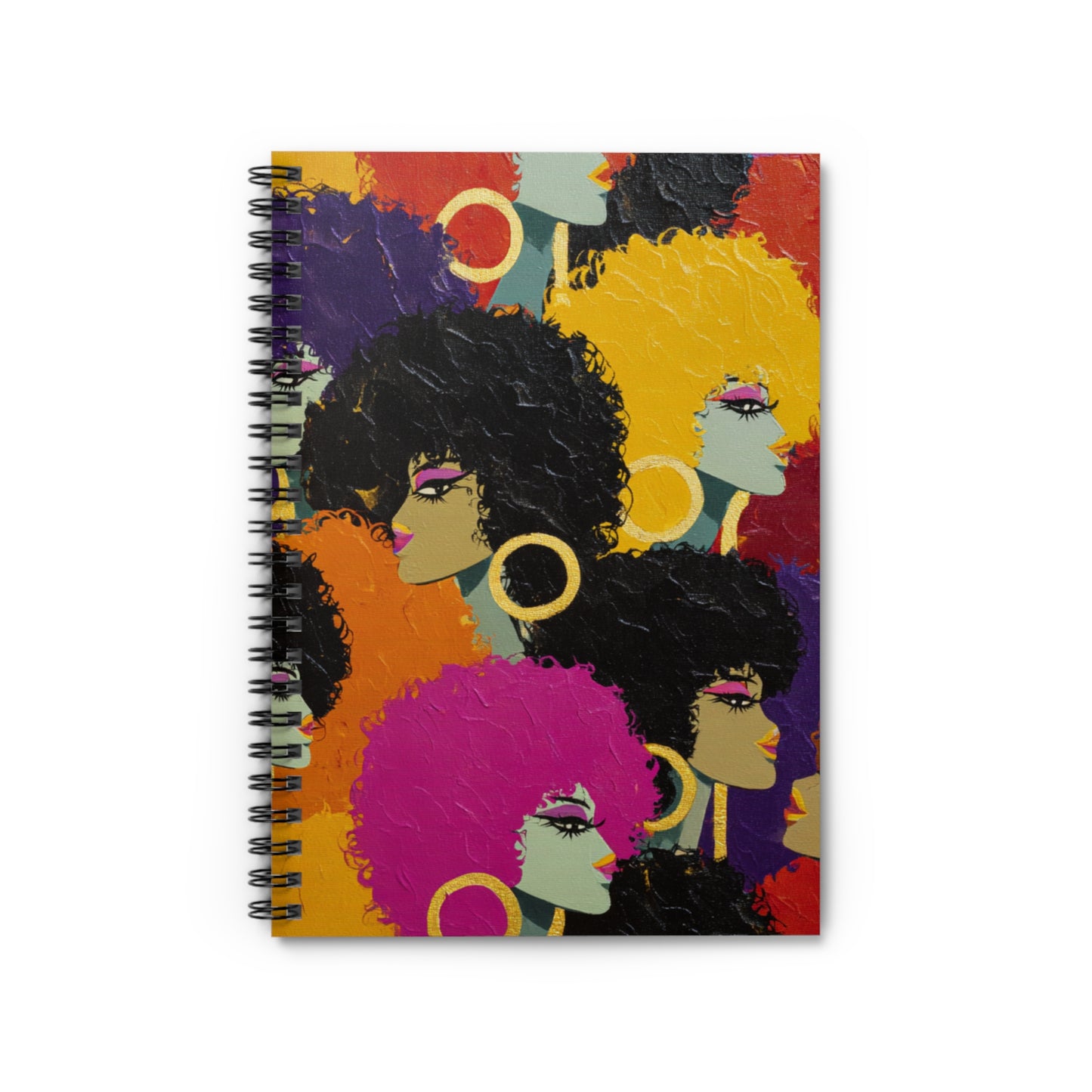 Afro Glow Spiral Notebook – Bold Empowerment Edition