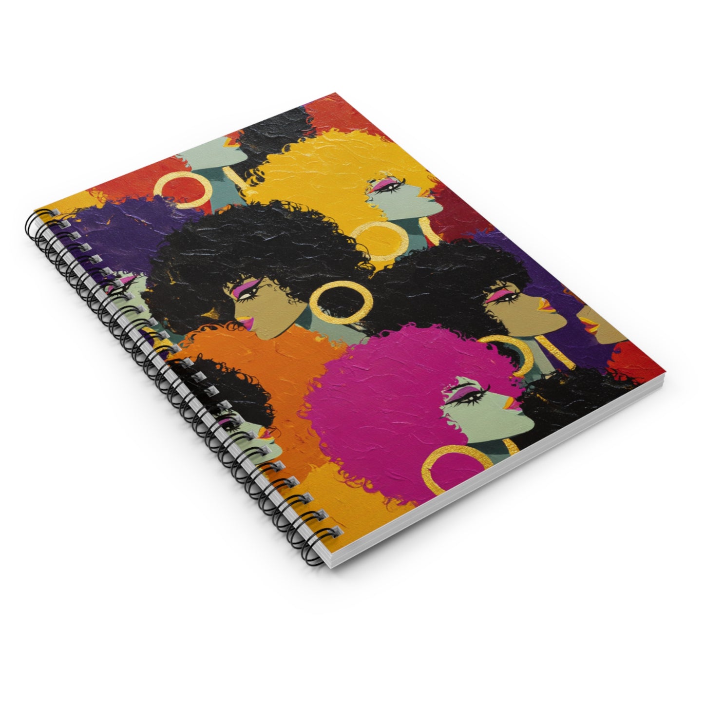 Afro Glow Spiral Notebook – Bold Empowerment Edition