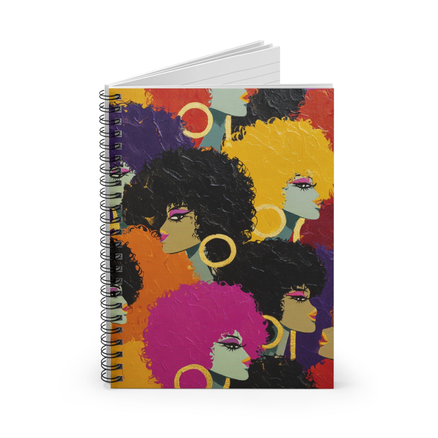 Afro Glow Spiral Notebook – Bold Empowerment Edition