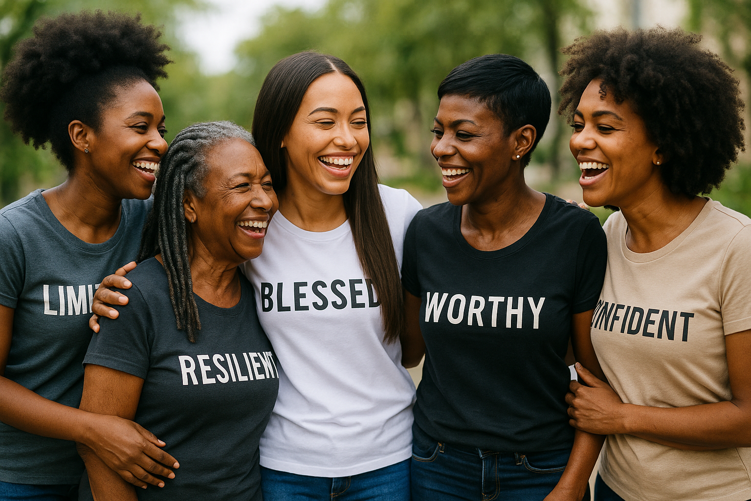 add a light skin woman with straight long hair and a dark skin woman with a short pixie hair do